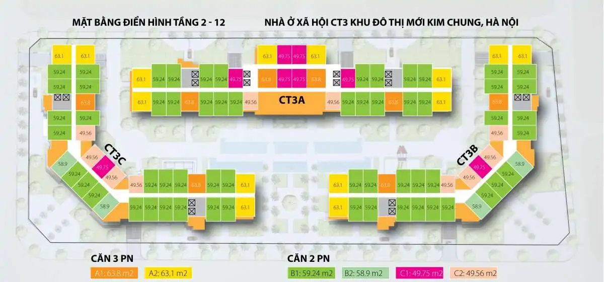 Nhà ở xã hội CT3 Khu Đô thị mới Kim Chung, Hà Nội